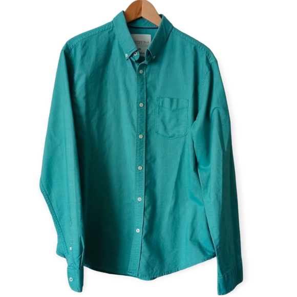 Aeropostale Other - Aeropostale Men's Long Sleeve Oxford Button-Down Shirt.Size M. Color Green.